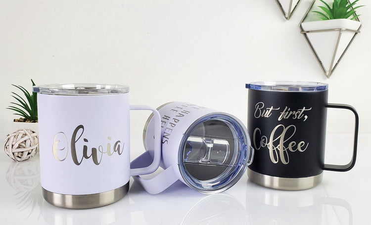 Personalized 12oz Coffee Mugs - Engraving Options