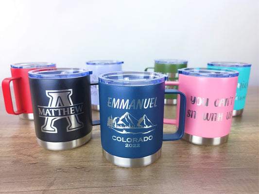 Personalized 12oz Coffee Mugs - Engraving Options