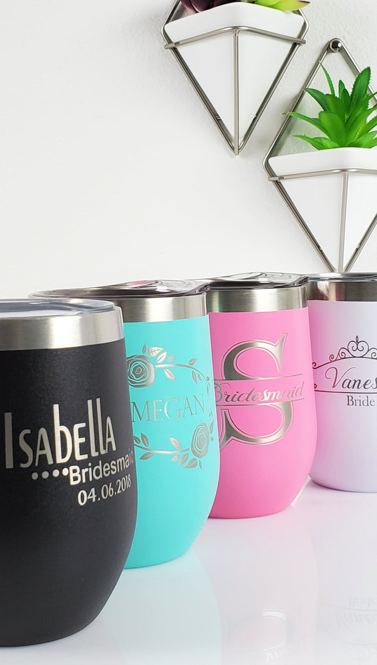 Bridal Party 12oz Wine Tumblers