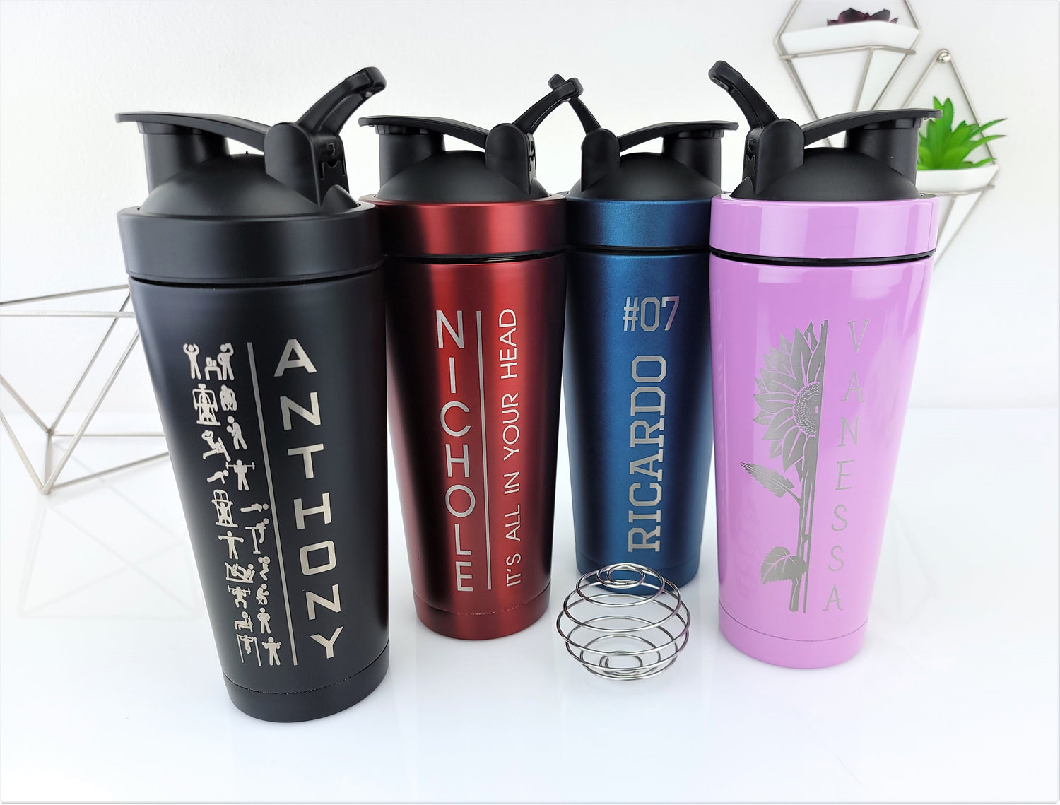 Personalized 24oz Shaker Bottle T Designs