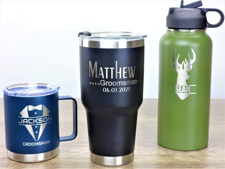 Personalized YETI Tumbler Water Bottle Rambler Cup Mug Custom Engraved Gifts