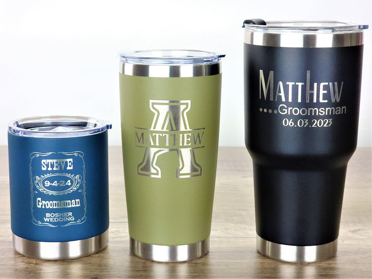 Monogram Engraved YETI 10oz Lowball Tumbler Groomsman Gift Best Man Wedding  Party Corporate Coworker Father's Day Personalized 