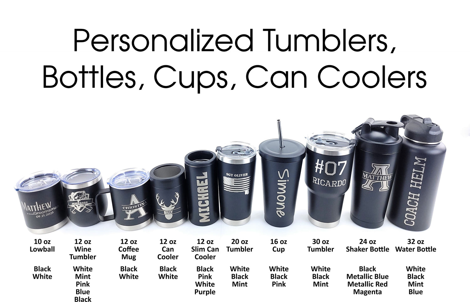  Personalized Tumbler With Lid - 30 oz - Choose Your
