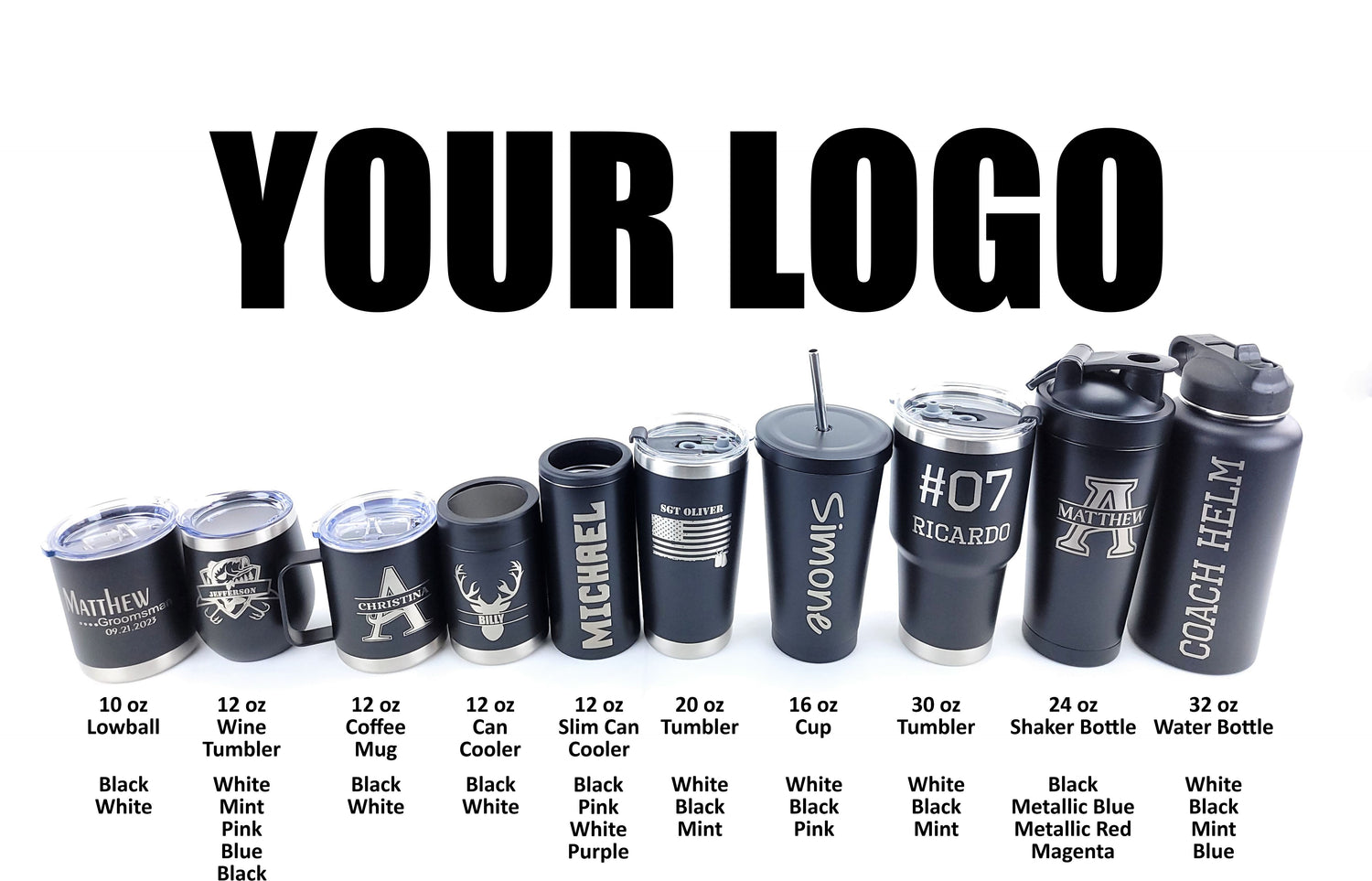 Personalized Custom Engraved Tumblers - Choose from Multiple Sizes - E –  CRU CUPS